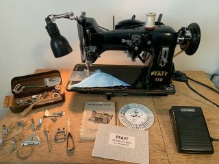 Pfaff 130 Sewing Machine With Rare Embroidery Unit And Great