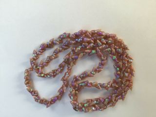 Aboriginal Maireener Iridescent Shell Necklace Multi Coloured.  77cm Long.