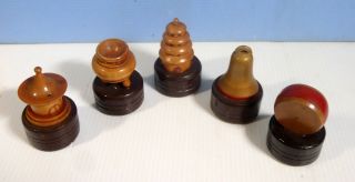 Vintage hand crafted in Shanghai pencil sharpeners set of 5 circa 1930s rr end 2