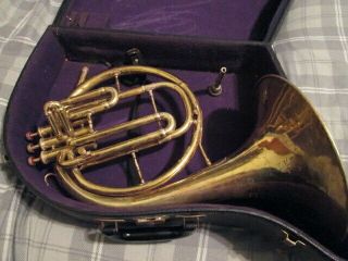 Vintage Slovak " Symphony Professional Model " French Horn W/case