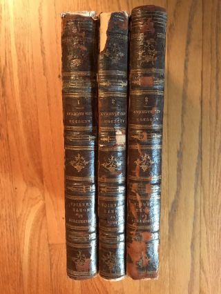 Rare 1846 - 1854 Quadrupeds Of North America In 3 Volumes By John James Audubon