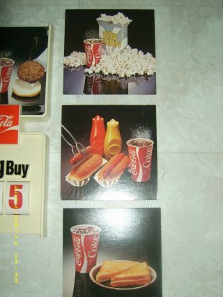 L@@K Vintage NOS Coca - Cola Menu Food Price Sign. 4