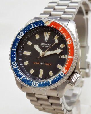 Seiko Scuba Diver ' s 7002 - 700A Men ' s Vintage Watch - President Band - all 3