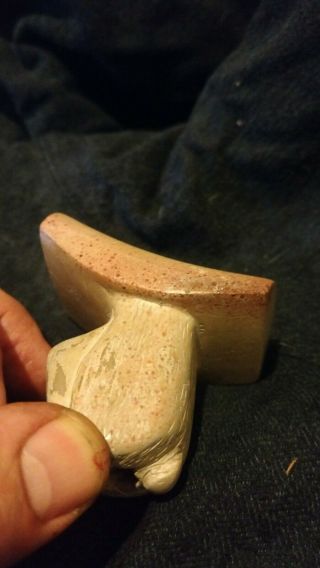 Hopewell Platform Effigy Face pipe.  Ohio Pipe Stone Rare 4