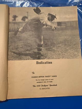 VINTAGE 1955 BROOKLYN DODGERS BASEBALL YEARBOOK 8