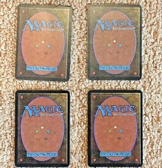 MTG 4 Card Alpha Lot;Vintage Magic The Gathering;Keldon Warlord;Burrowing & MORE 2