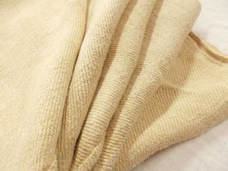 Vtg Antique Hemp Linen Grain Bag French Cream Beige Sheet Blanket Quilt 70x59
