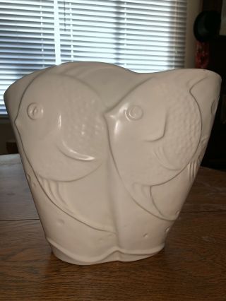 Rare Gladding Mcbean Gnb Pottery Catalina Nautical Art Ware Lg.  Fish Vase C - 363