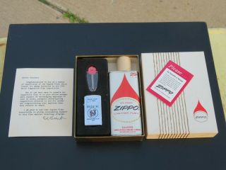 Nos Vintage 1964 Zippo Lighter Buick Engine Plant 1st Place Award Mib W/fluid