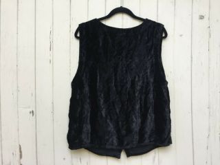 CP SHADES san francisco BLACK VELVET vest OVERSIZED vintage 1990s grunge goth M 5