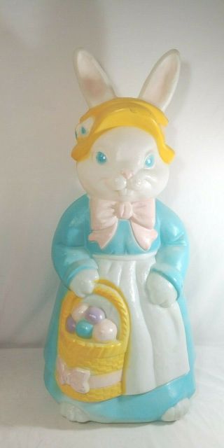 Vintage Empire 34 " Mrs Easter Bunny Rabbit Lighted Blow Mold