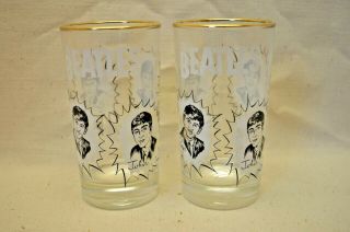 Vintage Beatles 1964 Dairy Queen Canada Promo Drinking Glass (2)