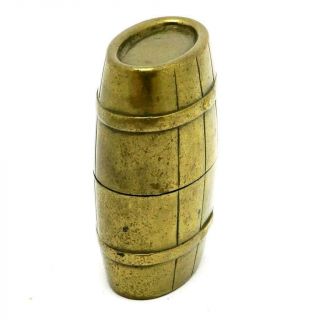 Vintage IMCO 3500 Austria Figural Brass Barrel Pocket Lighter - 3