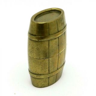 Vintage IMCO 3500 Austria Figural Brass Barrel Pocket Lighter - 5