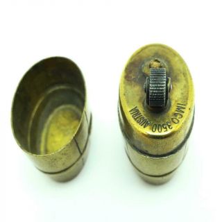 Vintage IMCO 3500 Austria Figural Brass Barrel Pocket Lighter - 6