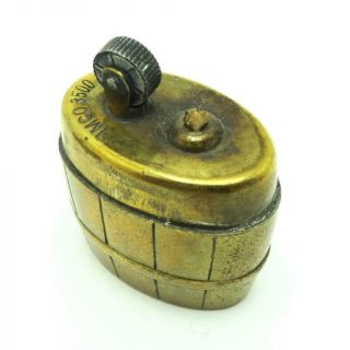Vintage IMCO 3500 Austria Figural Brass Barrel Pocket Lighter - 7