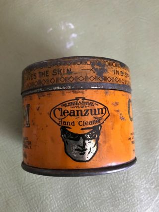 Oilzum Cleanzum Motor Oil Tin Can Vintage Advertising Sign Early 1900 