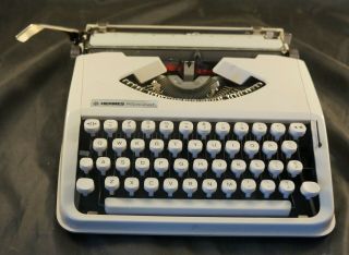 Vintage Hermes Rocket Typewriter With Case Made In Brazil