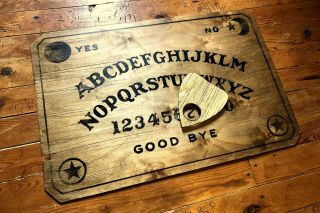 Large Ouija Board Set 30x20 Distressed Wooden Handmade Vintage Fuld Spirit Board