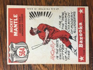 1959 TOPPS MICKEY MANTLE ALL STAR BASEBALL CARD NO CREASES - VINTAGE 2