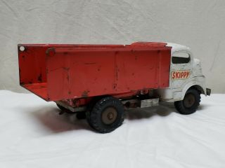 Vintage Structo Windup Toyland Construction Pressed Steel HiLift Dump Truck Toy 4