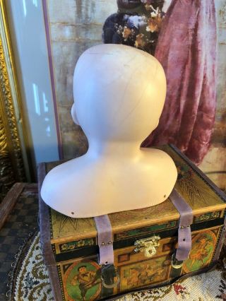 Gorgeous Antique German Closed Mouth ABG 639 Solid Dome Doll Head 4