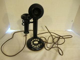Vintage American Bell Telephone Co Black Rotary Candlestick Phone