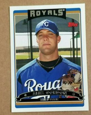 2006 Topps 297 Alex Gordon Kansas City Royals - Rc Rookie Rare Ssp Sp