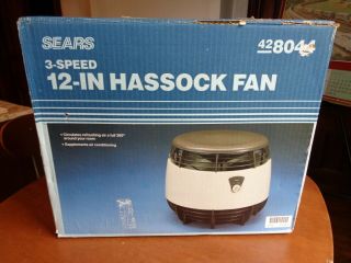 Sears Vintage 12 " 3 Speed Hassock Fan 42 8044