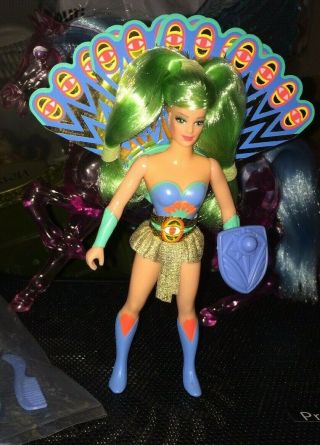 Vintage She - Ra Princess Of Power Peekablue Giftset Doll Figure W Comb & Shield