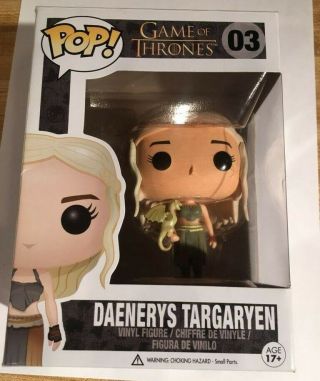 Game Of Thrones Daenerys Targaryen 03 Funko Pop Vinyl Figure Gold Dragon Rare