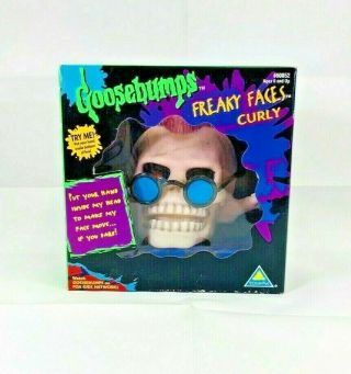 Vintage1996 Toymax Goosebumps Freaky Faces Curly Rubber Toy Rl Stine Rare