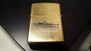VINTAGE ZIPPO LIGHTER,  USS NIAGARA FALLS AFS 3,  VIETNAM ERA 2