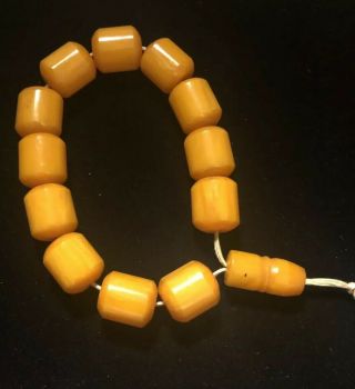 Vtg Butterscotch Bakelite Prayer Beads Rosary Religious 40g