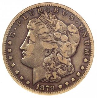 1879 - Cc Morgan Silver Dollar $1 - Anacs F12 - Rare Certified Carson City Coin