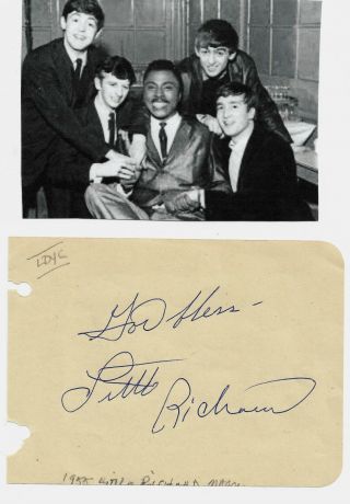 Little Richard - Rock And Roll Pioneer - Vintage In Person Hand Signed Album Page