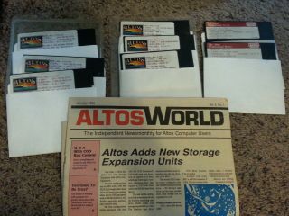 Vintage Altos Computer Manuals,  Software,  Ads,  and Newsletter 2