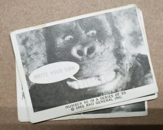 Vintage King Kong RKO Donruss Trading Cards Black/White Non - Sports Near Complete 6