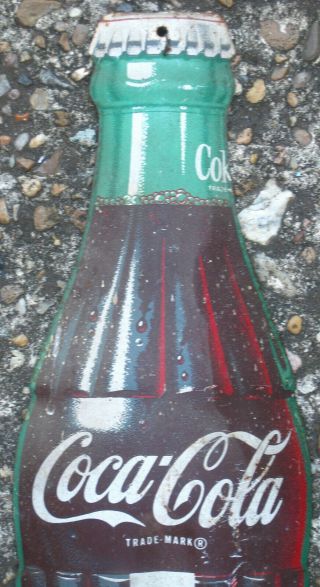 Vintage Dr.  Pepper Door Push Sign & Coca - Cola Coke Bottle Thermometer Soda Pop 7