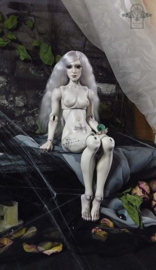 Khallista A Ooak Gothic Art Bjd Doll,  Body Sizes 17 