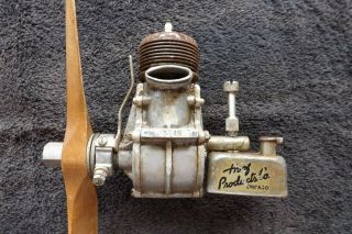 VINTAGE HOOF PRODUCTS FLEETWOOD 60 IGNITION MODEL AIRPLANE ENGINE W/ PROPELLER 4