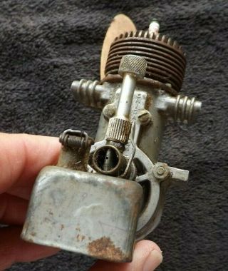 VINTAGE HOOF PRODUCTS FLEETWOOD 60 IGNITION MODEL AIRPLANE ENGINE W/ PROPELLER 5