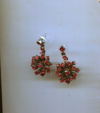 Oscar De La Renta Cluster Red Earrings Usa
