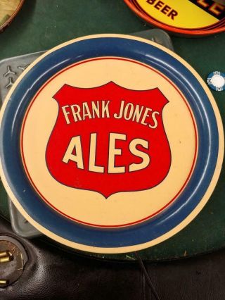 1930s Vintage Frank Jones Ales Tin Litho Tray/sign - - Portsmouth Nh - - 13 1/2 "