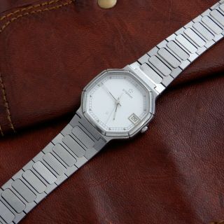 1979 Rare ETERNA Crystal Quartz ETA 955.  11 Steel Vintage Sports Dress Watch 6