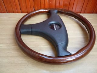 Rare AC Schnitzer wooden MOMO steering wheel size 35cm Bmw E30 E32 E34 E36 6