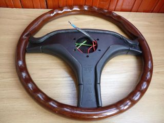 Rare AC Schnitzer wooden MOMO steering wheel size 35cm Bmw E30 E32 E34 E36 9
