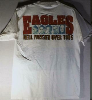 Vintage Eagles Hell Freezes Over Hotel California 1995 Tour T Shirt,  Size L 3