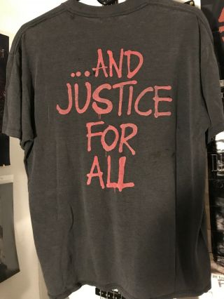 Vintage 1988 Metallica And Justice For All Vintage T - Shirt 2