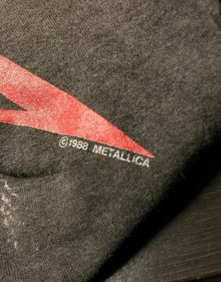 Vintage 1988 Metallica And Justice For All Vintage T - Shirt 3